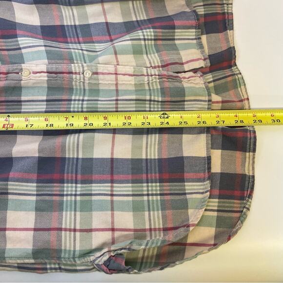 Ralph Lauren Denim Supply Large Plaid Button Down Flannel Shirt Long Sleeve Med - Picture 4 of 6
